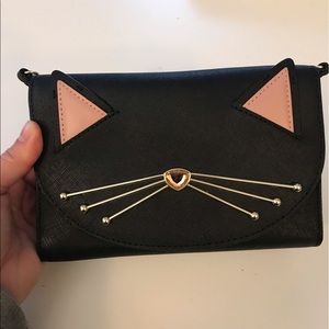 NWT Kate spade cross body winni Jazz things up cat